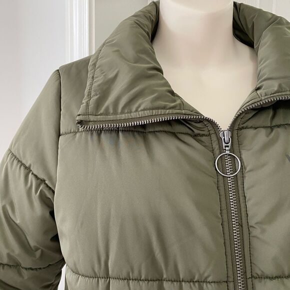 Vans Foundry Sz XS Olive Green Puffer Bomber Jacket Like New - Picture 5 of 16